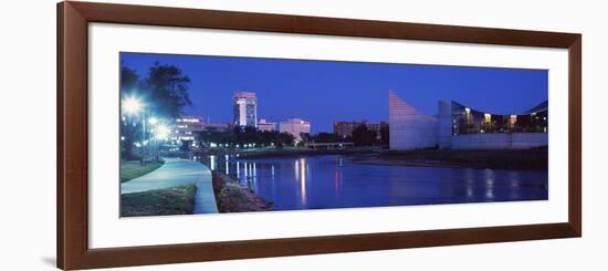 Downtown Wichita Viewed from the Bank of Arkansas River, Wichita, Kansas, USA 2012-null-Framed Photographic Print