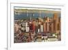 Downtown with Oakland Bay Bridge, San Francisco, California-null-Framed Premium Giclee Print