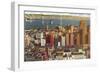 Downtown with Oakland Bay Bridge, San Francisco, California-null-Framed Art Print