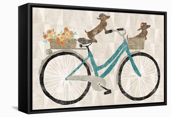 Doxie Ride ver I-Sue Schlabach-Framed Stretched Canvas