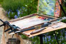 Palette and Easel of Artist-dplett-Art Print