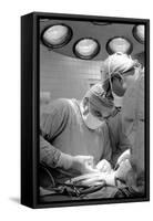 Dr. Adrian Kantrowitz in Surgery. Brooklyn, NY June 1966-Ralph Morse-Framed Stretched Canvas
