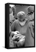 Dr. Adrian Kantrowitz in Surgery. Brooklyn, NY June 1966-Ralph Morse-Framed Stretched Canvas