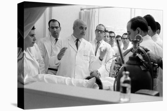 Dr. Adrian Kantrowitz with Colleagues at the Bedside of Case L1. Brooklyn, NY June 1966-Ralph Morse-Stretched Canvas