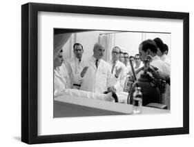 Dr. Adrian Kantrowitz with Colleagues at the Bedside of Case L1. Brooklyn, NY June 1966-Ralph Morse-Framed Photographic Print