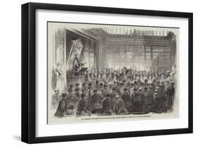 Dr Alderson Delivering the Harveian Oration, in the Theatre of Royal College of Physicians-null-Framed Giclee Print