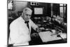 Dr. Alexander Flemings Discover of the Antibiotic Penicillin-null-Mounted Photo