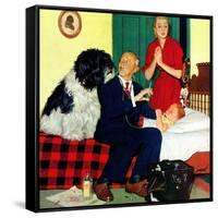 "Dr. and the Dog", November 21, 1953-Richard Sargent-Framed Stretched Canvas