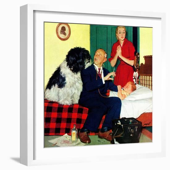 "Dr. and the Dog", November 21, 1953-Richard Sargent-Framed Premium Giclee Print