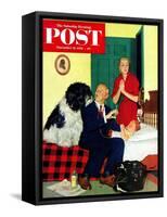 "Dr. and the Dog" Saturday Evening Post Cover, November 21, 1953-Richard Sargent-Framed Stretched Canvas