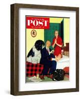 "Dr. and the Dog" Saturday Evening Post Cover, November 21, 1953-Richard Sargent-Framed Giclee Print