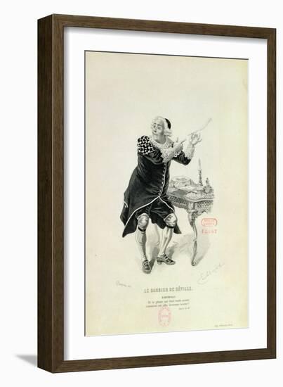 Dr Bartolo, from the Opera "The Barber of Seville" by Rossini-Emile Antoine Bayard-Framed Giclee Print