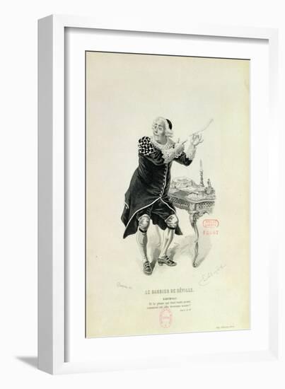 Dr Bartolo, from the Opera "The Barber of Seville" by Rossini-Emile Antoine Bayard-Framed Giclee Print