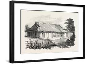 Dr Bettelheim's Residence, Loo Choo, Chinese Seas. Loo-Choo Islands, Ryukyu Islands, 1851-null-Framed Giclee Print