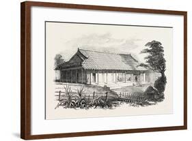 Dr Bettelheim's Residence, Loo Choo, Chinese Seas. Loo-Choo Islands, Ryukyu Islands, 1851-null-Framed Giclee Print