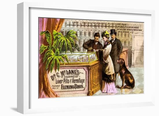 Dr. C Mclane's Celebrated Liver Pills and Vermifuge-null-Framed Art Print