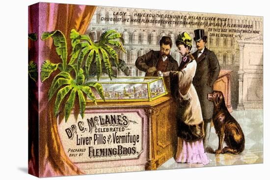 Dr. C Mclane's Celebrated Liver Pills and Vermifuge-null-Stretched Canvas