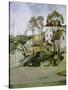 Dr, Cachet's House at Auvers-Paul Cézanne-Stretched Canvas