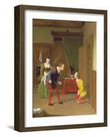 Dr Caius, Simple and Dame Quickly, Scene from the Merry Wives of Windsor, 1830-Robert Walter Weir-Framed Giclee Print