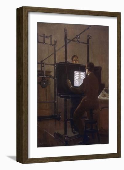 Dr Diocles' Radio Stereoscope Presents 3-D Image of the Subject-G. Dutrier-Framed Art Print