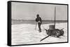 Dr. Douglas Mawson Arriving Back Too Late for His Ship the Sy Aurora, During His Australasian…-null-Framed Stretched Canvas