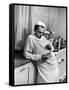 Dr. Ernest Ceriani in a State of Exhaustion, Having a Cup of Coffee in the Hospital Kitchen at 2 AM-W^ Eugene Smith-Framed Stretched Canvas