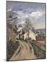 Dr. Gachet's House at Auvers-Paul Cézanne-Mounted Art Print