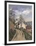 Dr. Gachet's House at Auvers-Paul Cézanne-Framed Giclee Print