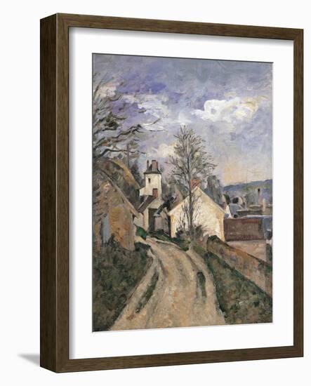 Dr. Gachet's House at Auvers-Paul Cézanne-Framed Giclee Print