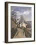 Dr. Gachet's House at Auvers-Paul Cézanne-Framed Giclee Print