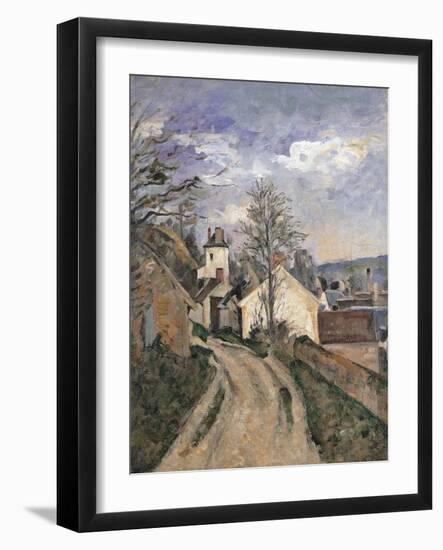 Dr. Gachet's House at Auvers-Paul Cézanne-Framed Giclee Print