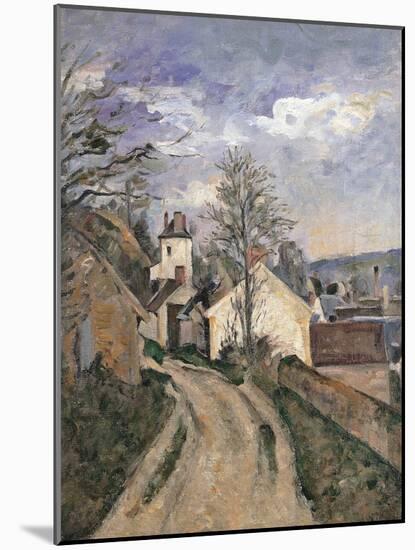 Dr. Gachet's House at Auvers-Paul Cézanne-Mounted Giclee Print