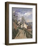 Dr. Gachet's House at Auvers-Paul Cézanne-Framed Giclee Print