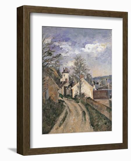 Dr. Gachet's House at Auvers-Paul Cézanne-Framed Giclee Print