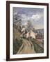 Dr. Gachet's House at Auvers-Paul Cézanne-Framed Giclee Print