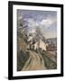 Dr. Gachet's House at Auvers-Paul Cézanne-Framed Giclee Print