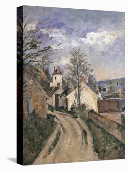 Dr. Gachet's House at Auvers-Paul Cézanne-Stretched Canvas