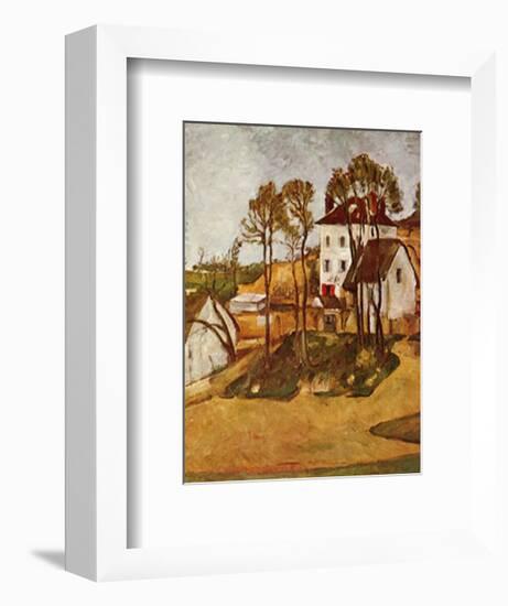 Dr. Gachet's House-Paul Cézanne-Framed Art Print