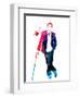 Dr. Gregory House Watercolor-Lana Feldman-Framed Art Print