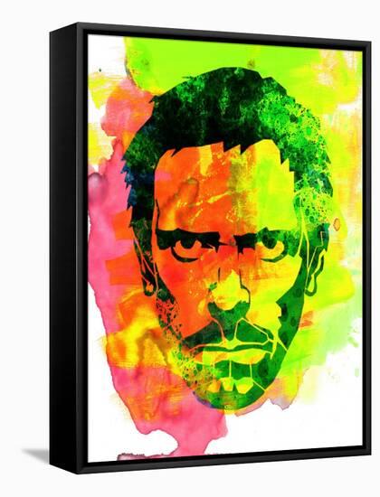 Dr. Gregory House Watercolor-Lora Feldman-Framed Stretched Canvas