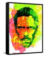 Dr. Gregory House Watercolor-Lora Feldman-Framed Stretched Canvas