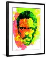 Dr. Gregory House Watercolor-Lora Feldman-Framed Art Print