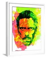 Dr. Gregory House Watercolor-Lora Feldman-Framed Art Print