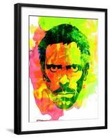 Dr. Gregory House Watercolor-Lora Feldman-Framed Art Print