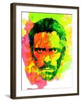 Dr. Gregory House Watercolor-Lora Feldman-Framed Art Print