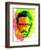 Dr. Gregory House Watercolor-Lora Feldman-Framed Art Print