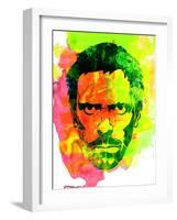 Dr. Gregory House Watercolor-Lora Feldman-Framed Art Print