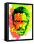 Dr. Gregory House Watercolor-Lora Feldman-Framed Stretched Canvas