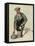 Dr H. S. Lunn a Noted Curling Player Crouches Down to Take His Shot-null-Framed Stretched Canvas