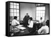 Dr. J Robert Oppenheimer Discussing Quantum Theory with Students at Institute for Advanced Study-Alfred Eisenstaedt-Framed Stretched Canvas